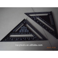 Aluminium Metal Metric Set Square Complète en spécifications Règle triangulaire 12 pouces 45 degrés